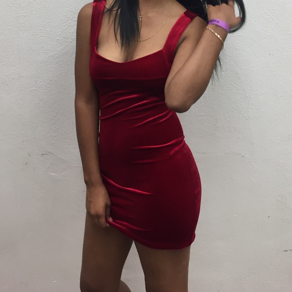 Velvet Red Dress